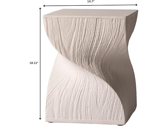 LeisureMod Onyx Fiberstone Side Table