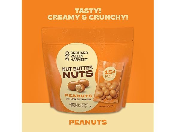 15PK Orchard Valley Harvest Nut Butter Nuts Classic
