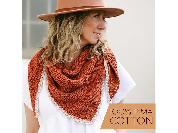Lion Brand Yarn, Pima Cotton Crochet Yarn,