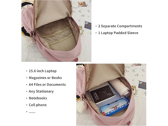 BILIPOPX Kawaii Aesthetic Laptop Backpack