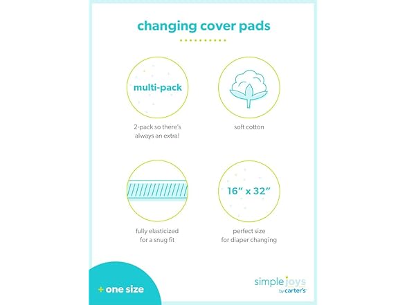 Simple Joys by Carter's OS 2Pk Changing Pad Covers