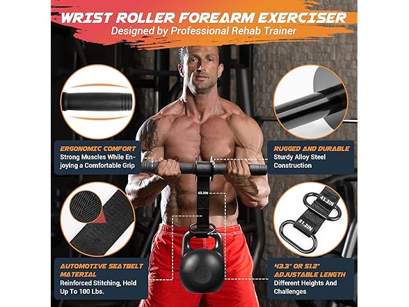 Wrist Roller Forearm Exerciser