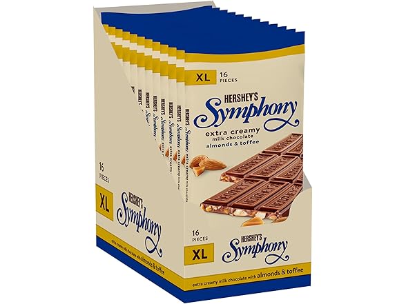 Hersheys Symphony Almond Toffee XL 12ct