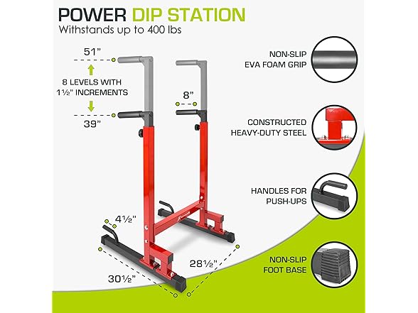 ProsourceFit Power Dip Station