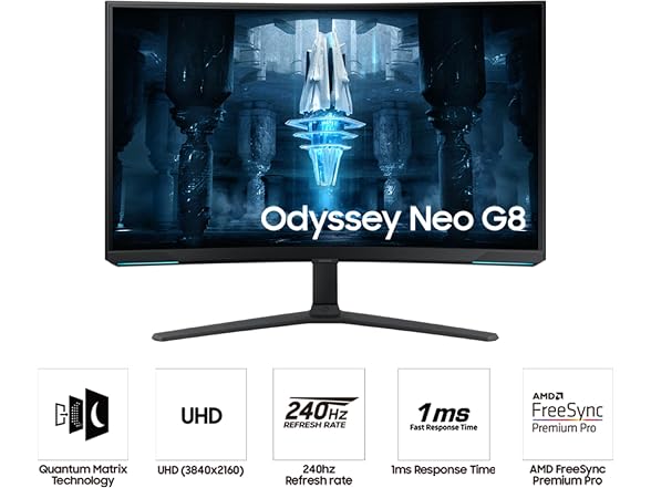 Samsung 32" Odyssey Neo G8 (G85NB) Curved Gaming Monitor