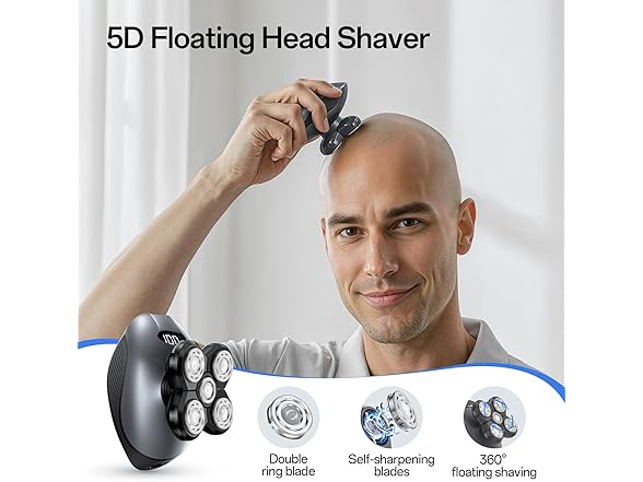 Gray Mens Rotary Shaver