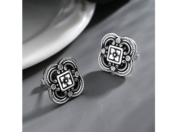 Artisan Sterling Silver Floral Earrings
