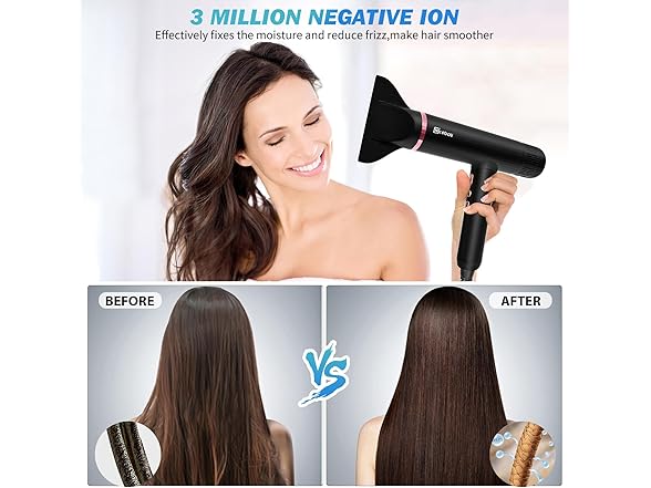 Nicebay Ionic Hair Dryer with Diffuser