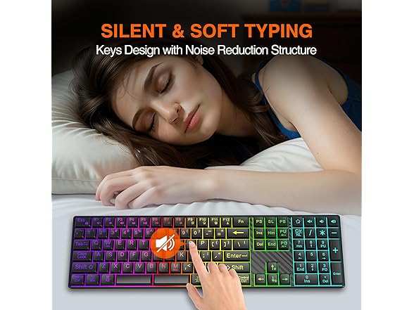 Large Print RGB Backlit Keyboard