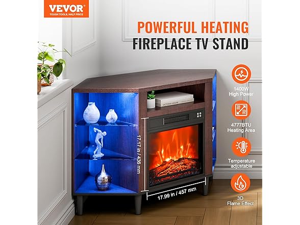 VEVOR Electric Fireplace TV Stand