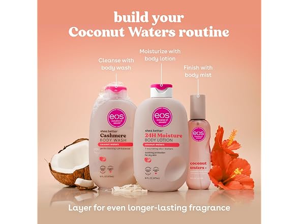 eos Cashmere Body Wash Coconut Waters Creamy Gel