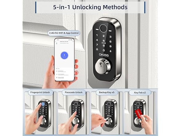 OKIBB Fingerprint Door Lock - Gallery 2
