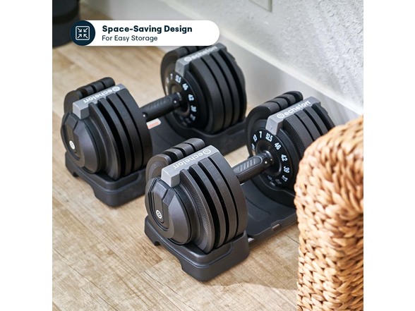 Echelon Strength Adjustable Dumbbells with Stand