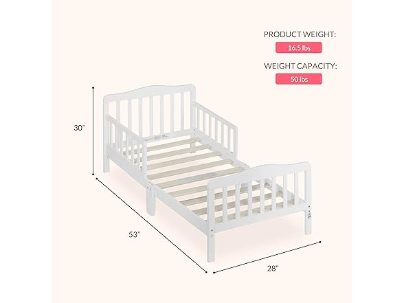 Classic Toddler Bed with Rails
