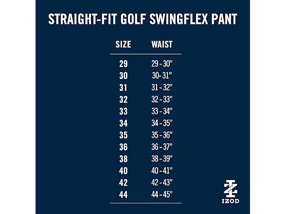IZOD Golf Swingflex Black (30x32)
