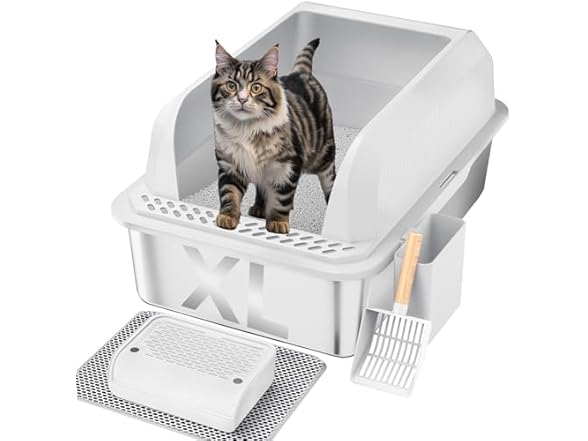 XL Stainless Steel Cat Litter Box
