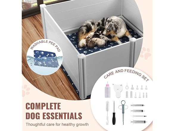 Dog Whelping Box 59.8 x 59.8 x 24.0in
