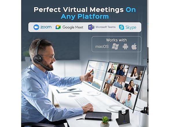 (NEW) TREBLAB C7-Pro Wireless Bluetooth Headset