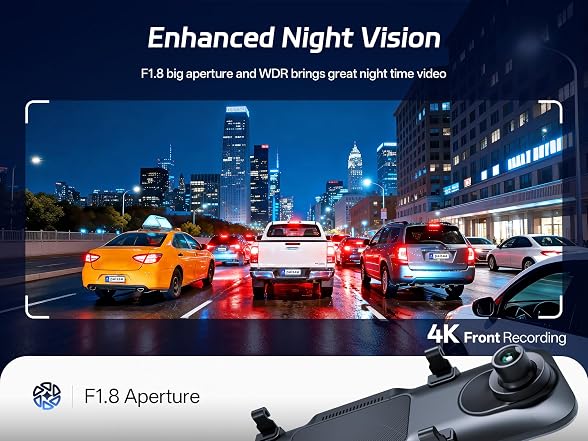 Pelsee P12 Pro 4K Mirror Dash Cam