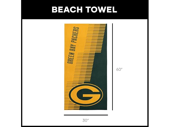 GREEN BAY PACKERS Jacquard Beach Towel