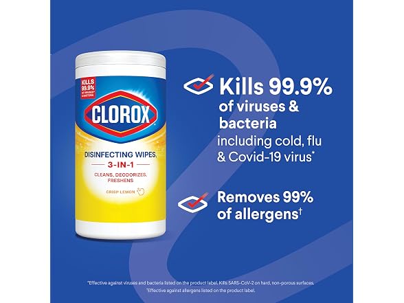 Clorox Disinfecting Wipes Crisp Lemon 75ct