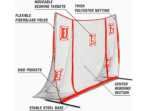 GoSports Strike Net 12 ft x 8 ft Soccer Training Goal