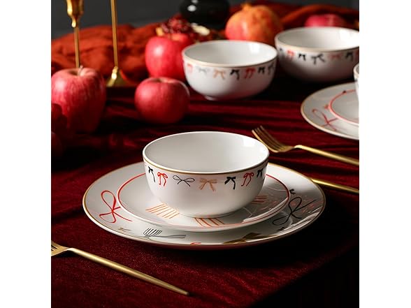 Stone Lain Rosie 12-Piece Dinnerware Set Porcelain Multicolored