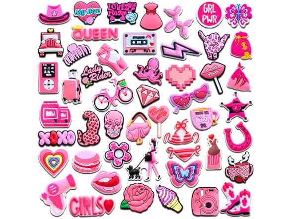 pocpockets 35 50PCS Preppy Shoe Charms