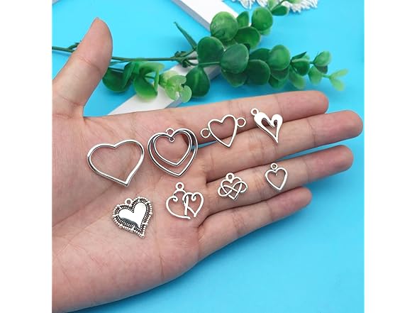 Youdiyla Various Alloy Heart Charms