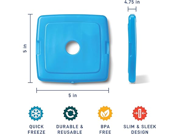 Cool Coolers by Fit + Fresh, Slim Ice Packs