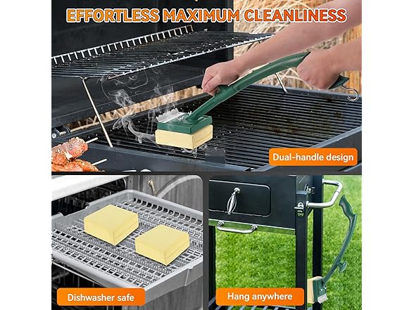 Grill Brush Bristle Free with Scraper