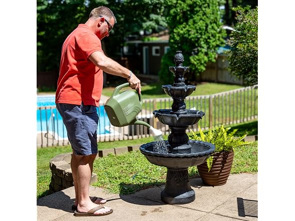 Sunnydaze 52" 4-Tier Large Outdoor Water Fountain