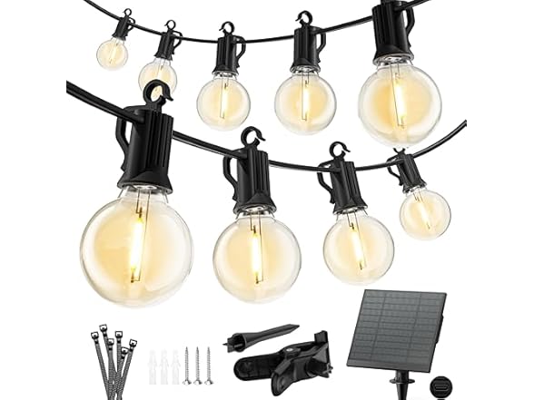 Minetom Solar Outdoor Lights - 38Ft