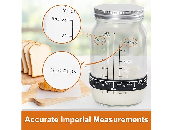 ROLIOUMEN Sourdough Starter Kit, 34oz