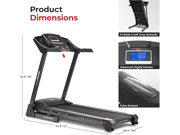 Sunny Health & Fitness Smart Treadmill