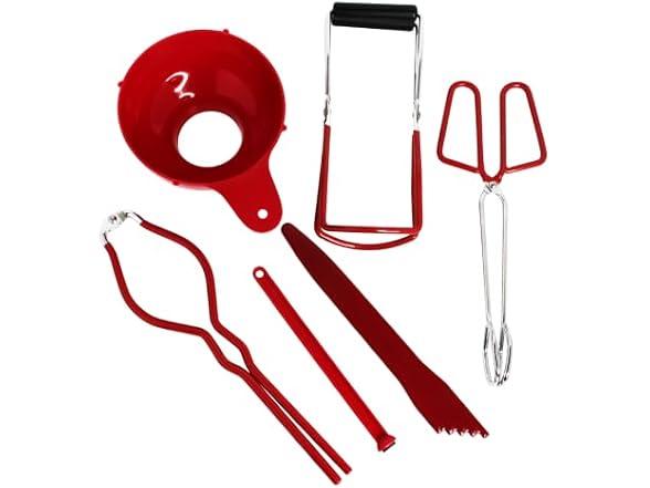 MIRRO 6 Piece Canning Tool Set, Red