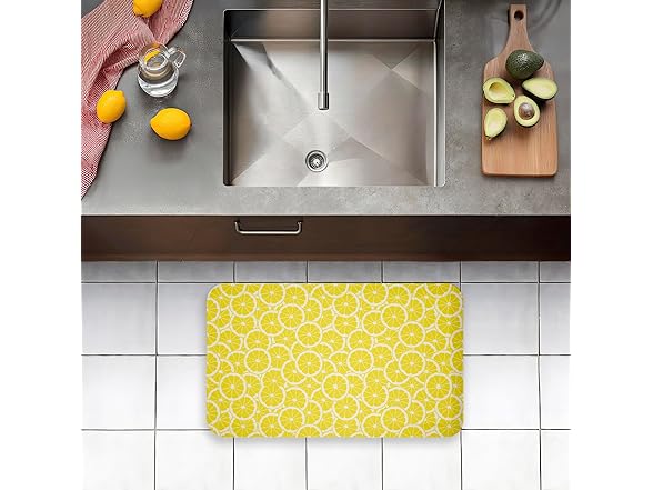 Zesty Lemons Everywhere Anti-Fatigue Floor Mat,