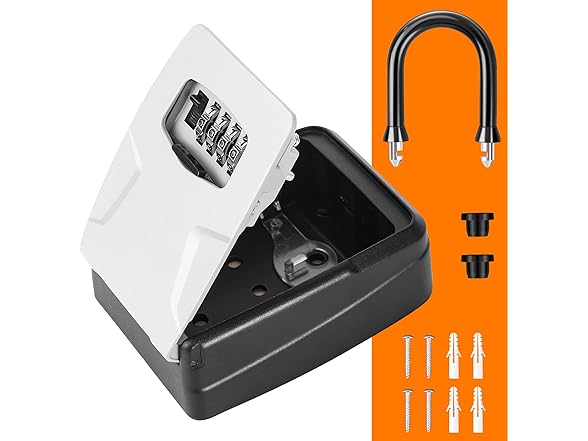 Fayleeko Portable Key Lock Box, Lock Box Wall Mo