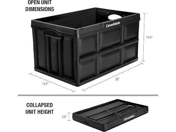CleverMade CleverCrates 46 Liter Collapsible Bin/Container