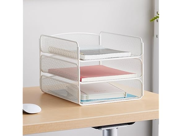Safco Onyx Desk Organizer, 3 Trays