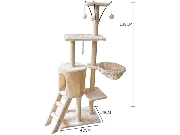 GoofyPet 54.3in Cat Tree for Indoor Cats