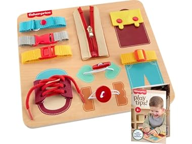 $9.99, Was $32.39, 69% Off! Fisher-Price Wood Montessori Toy Dressing Board dealfomo