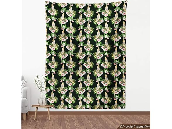 Ambesonne Yellow Bird Fabric by The Yard
