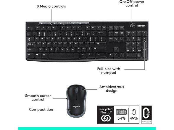 Logitech MK270 Wireless Keyboard And Mouse Combo