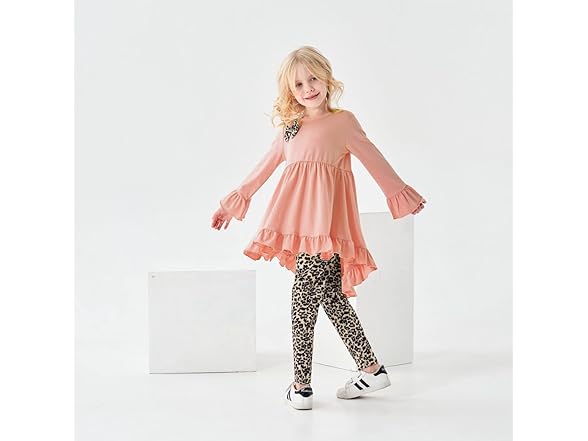 Axumity Kid Girls Clothes Ruffled Set