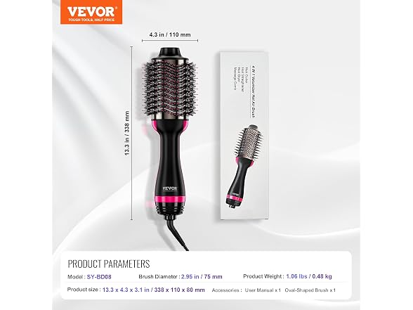 VEVOR 4 in 1 Ionic Hair Dryer Styler
