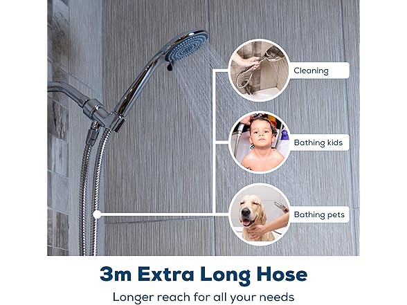 118" Extra Long Handheld Shower Hose