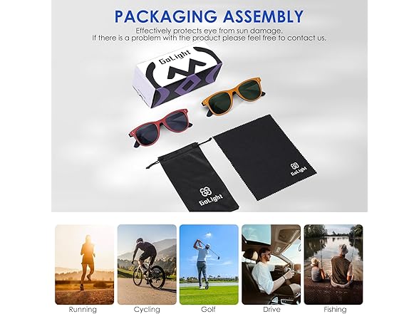 GoLight Polarized Sunglasses Red/Orange 2 Pack