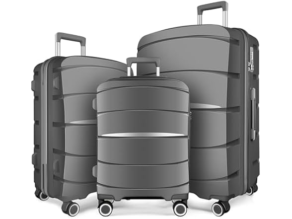 Axidou Spinner Luggage Set (20", 24", 28"), PC+ABS Shelled