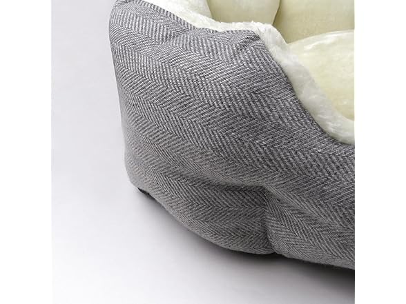 Pet Passion Mello-The Ultra Luxe Bolster Dog Bed- Ivory